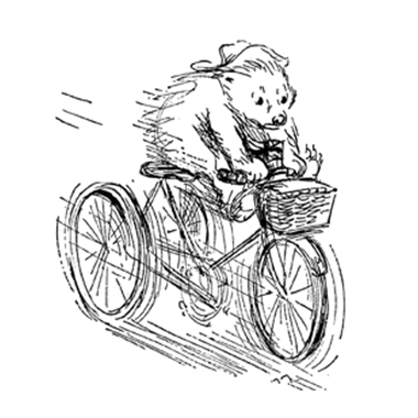 paddington on bike